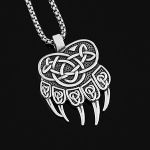 Yunnique – collier avec pendentif en forme de griffe d'ours en acier inoxydable pour hommes, bijoux Hip Hop de style urbain, chaîne de 60cm - Product Image 3