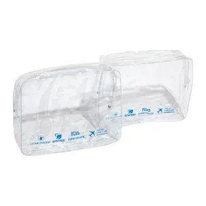 Sacos de plástico laminados transparentes, venda no atacado, bolsa de fundo plano com zíper e alça para pano