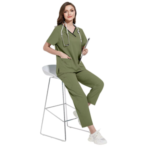 Set di scrub ospedalieri con logo personalizzato estivo - Product Image 5