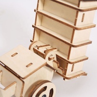 Rompecabezas 3D de Madera Wincent, Camión de Construcción con Energía Solar, Kit de Modelo para Armar, Juguete Educativo STEM, Regalo para Niños
