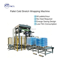Machine d'emballage de palettes professionnelle d'usine, machine automatique de film PE à étirement à froid pour sacs de ciment et de mortier