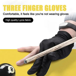 Guante de billar de tres dedos para mano izquierda, accesorio de billar nuevo y personalizable al por mayor - Product Image 2