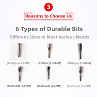 Kit d'outils de réparation de précision avec tournevis cruciforme, lames remplaçables de plusieurs tailles, garantie de 3 ans