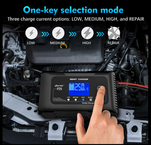 Chargeur <span class=keywords><strong>de</strong></span> Batterie Intelligent HTRC 25A pour Voitures et Motos, 12V/25A 24V/13A Automatique 7 Étapes, Port CA 240W PD pour PB LiFePO4 Plomb-Acide - Product Image 3