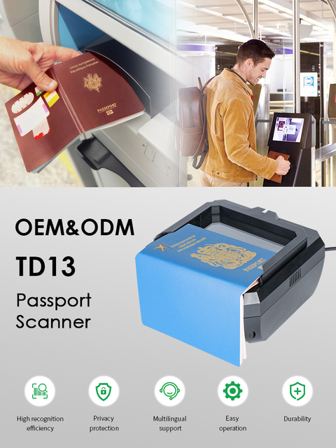 Free SDK Multiple Document Imaging Reading and Full Page Passport Scanner Document Reader OCR MRZ Passport Scanner for Airport