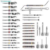 Kit d'instruments et de matériel chirurgical pour implants dentaires Straumann BLX : Cassette, forets et tournevis pour implants au niveau osseux