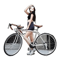 Nouveau Vélo de Route 700C à Cadre en Acier, Guidon Courbé, Style Rétro, Vitesses Variables et Simples, Version Étudiant pour l'Extérieur, le Trajet Quotidien et la Course