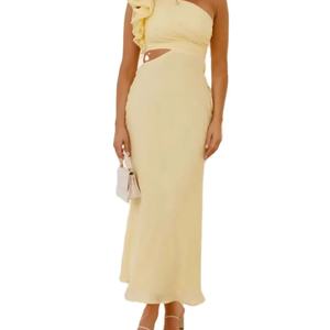 Nouvelle Arrivée Été 2025 Robe Asymétrique Ajustée Mode Transfrontalière Décontractée Bohème Patchwork Respirante Unie - Product Image 1