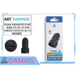 Adattatore caricabatterie per auto DAM PD QC 3.0 25W DMP028 Ricarica rapida per veicoli - Product Image 3