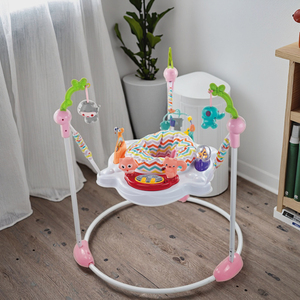 H&C TOYS Chaise à bascule multifonctionnelle en plastique pour bébé, trotteur d'apprentissage, balançoire à bascule pour tout-petit, sauteur musical pour bébé, motif animal - Product Image 4