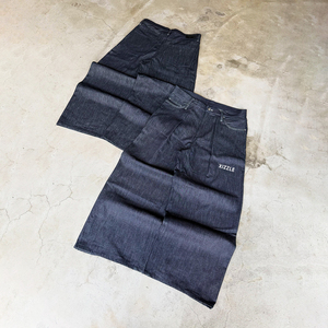 Custom Baggy Jeans High Quality Casual Stretch Straight <b>Boot</b> Cut Wide Leg Salvage Japanese Raw Selvedge Denim Designer Jeans - Product Image 1