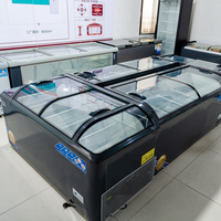 Congélateur commercial combiné en acier peint, 2 portes, refroidissement direct, dégivrage manuel, 1200*760*850mm, pour le stockage de viande congelée