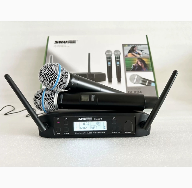 BETA 58A Glxd4 2in1Professional Studio Vocal Microphone Karaoke Supercardioid Dynamic Stage Wired Microphone for Clear Recording