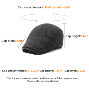 Autumn Winter Warm <b>Beret</b> Hat with Earmuffs Casual Classic Fashion for Daily Outdoor Travel Wholesale - Product Image 2