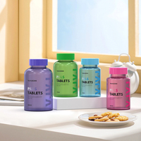 Flacons vides en plastique PET rose pour capsules et pilules, 120CC, 150CC, 175CC, 250CC, pour compléments alimentaires et soins de santé