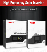 MUST PV1800VHM 3kW 4kW 5kW 5,5kW Onduleur Solaire Hybride Hors Réseau Système Solaire de Production d'Énergie avec Contrôleur MPPT