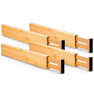 Séparateur et organisateur de <span class=keywords><strong>tiroir</strong></span> en <span class=keywords><strong>bambou</strong></span> réglable Séparateur et organisateur d'espace de salon et de cuisine - Product Image 2