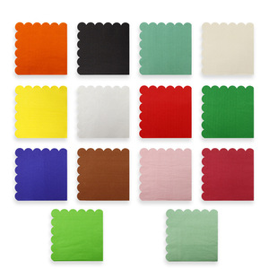 Disposable Birthday Party Napkins Square 250mm Multi Color Lace Design For Hotels Restaurants - Product Image 2