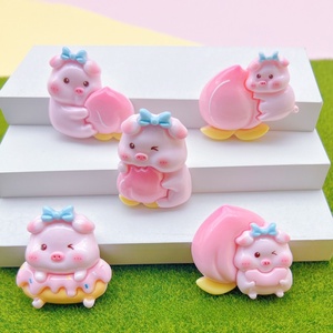 Factory Direct Sale Pink Peach Baby <strong>Pig</strong> Resin <strong>charms</strong> Flat Back Resin <strong>charms</strong> Wholesale Large Cartoon Resin <strong>charms</strong> - Product Image 1