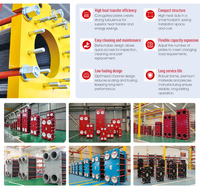 Échangeur de chaleur à plaques en acier inoxydable 316L pour système CVC 300m3h, refroidissement et chauffage, usage industriel