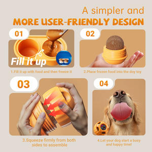 Doğal kauçuk köpek bakımı oyuncak büyük köpekler için doldurulabilir çiğnemek oyuncak bulmaca oyun ile interaktif eğlenceli - Product Image 3