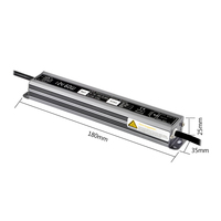 Alimentation à découpage étanche IP67 haute efficacité 30W 24V pour éclairage LED, compatible 12V 48V 20W 40W 60W 150W 200W 250W