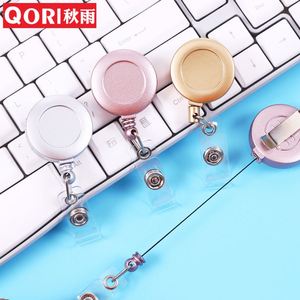 Autumn Rain-Themed Multi-Color Spray-Painted ABS Retractable Snap <b>ID</b> Clip Pull-Tab Buckle Easy-To-Pull China Keychain Name-<b>Badge</b> - Product Image 2