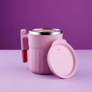 Taza Reutilizable ANAX con Tapa de 300 ml, Acero Inoxidable 304, Autoagitación Magnética, Diseño Moderno y Lujoso para Beber Café - Product Image 1