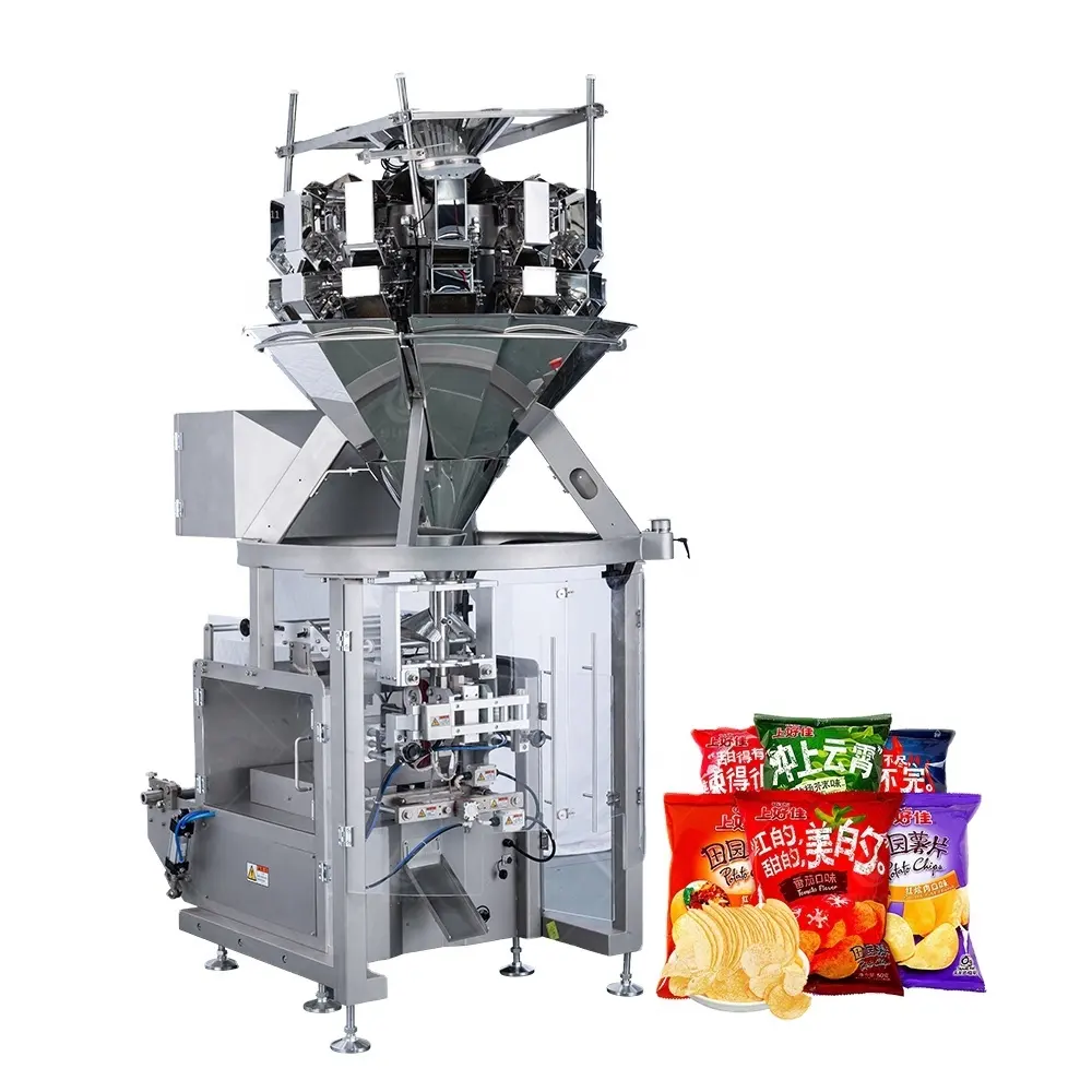 Multi-Head Weger Snack Korrelig Zout Suiker Verticale Sachet Chips Verpakkingsmachine