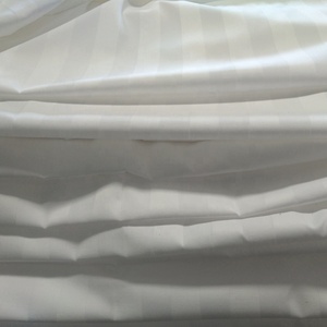 Bán Buôn Sao Khách Sạn Đặc Biệt <span class=keywords><strong>CVC</strong></span> 60/40 T300 <span class=keywords><strong>200</strong></span>*98 60*40 110 "Sọc Chất Lượng Cao Bộ Đồ Giường Màu Trắng Vải - Product Image 3