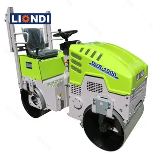 DVR-1000 Ride the vibrating roller ride double drum soil compactor factory direct sales
