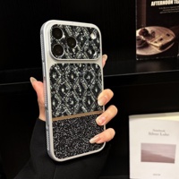 Étui de téléphone portable de luxe brillant et scintillant avec cadre dissipateur de chaleur pour iPhone 17 16 15 14 13 Pro Max