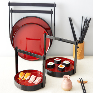 Plateau à sashimi japonais à double poignée, plateau à sushi, couverts de restaurant japonais et coréen avec poignées pour une manipulation facile. - Product Image 1