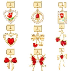 Stokta İtalyan yaratıcı kırmızı el yapımı DIY moda bilezik altın taban aksesuar ayırt edici yeni stil el yapımı moda bileklik - Product Image 5