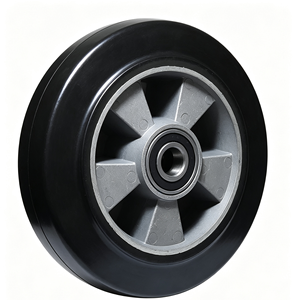 Roues pleines de 6 pouces, roues pivotantes anti-crevaison, noyau en aluminium, roue en polyuréthane pleine - Product Image 2