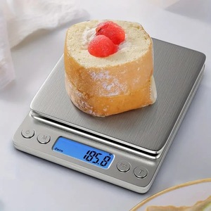 เครื่องชั่งครัวดิจิตอล AccuWeight สแตนเลส หน้าจอ LCD แสดงน้ำหนักแม่นยำ เครื่องชั่งสำหรับทำอาหารในครัวเรือน - Product Image 2