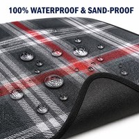 Sac de transport pour couverture de pique-nique Oxford imperméable pliable pour camping et pique-nique en extérieur