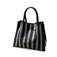 Sac fourre-tout tricoté Beach Market, 100 % polyester, tricot épais, fermeture à bouton-pression, base plate, durable et léger pour l'été, les courses et les voyages