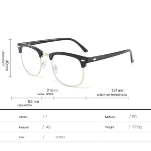 <span class=keywords><strong>Occhiali</strong></span> Semi-Rimless Montatura alla Moda per Uomo <span class=keywords><strong>Occhiali</strong></span> Rotondi Montatura Trasparente Anti <span class=keywords><strong>Luce</strong></span> <span class=keywords><strong>Blu</strong></span> - Product Image 5