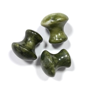 Natural Dark Green Jade Mushroom-<b>Head</b> <b>Massager</b> Large Size Xiuyu Gua Sha Mushroom - Product Image 1