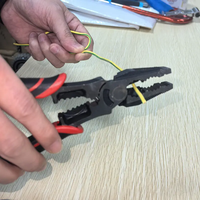 Kit d'outils à main multifonctionnels de qualité industrielle Ensemble de pinces en acier comprenant des pinces coupantes diagonales à nez pointu pour