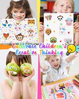 Autocollants de Pâques en papier laminé brillant imperméable, imprimés CMJN, motifs de lapins et d'œufs mignons pour enfants, amovibles, réutilisables, promotionnels
