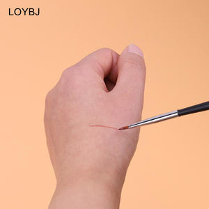 Pincel <span class=keywords><strong>corrector</strong></span> de punta afilada precisa, pincel delineador de ojos fino T22, pelo de visón, mango de madera, detalle de zanja, pinceles de maquillaje, Etiqueta Privada - Product Image 4