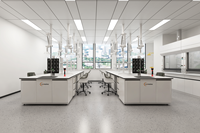 Nouvelle table de laboratoire modulaire en acier inoxydable personnalisée, résistante aux produits chimiques, pour écoles, hôpitaux et laboratoires
