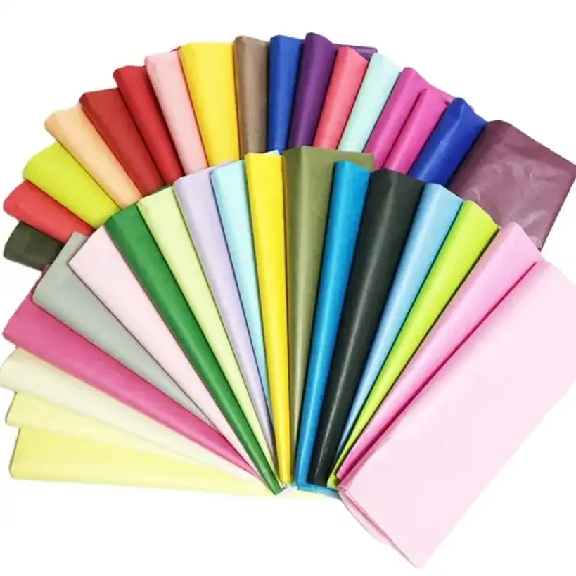 कागज पैकेजिंग बक्से रंगीन टिशू पेपर / उपहार रैप / रैपिंग पेपर शीट