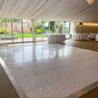 Panneau lumineux Led étoile blanche, panneau de sol de danse, pour fête de mariage