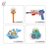 Chengji allume des baguettes de dinosaure en plastique Transparent engrenage rotatif fonction sonore allumer jouet baguettes clignotantes avec bâton pour les enfants