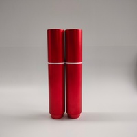 Flacon d'huile essentielle en plastique de 15 ml, flacon vide sans air, flacon à bille roulante avec bille en acier inoxydable