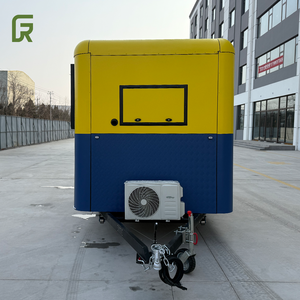 Remolque de comida móvil cuadrado retro color personalizado OEM y ODM camión comercial uso al aire libre Europa caravana restaurante - Product Image 6