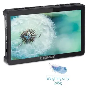 FEELWORLD F5 Pro V4 6 Inci Layar Sentuh Kamera DSLR Monitor Lapangan 3D LUT 4K HDM 1920X1080 450NIT HDM Kamera Monitor Lapangan